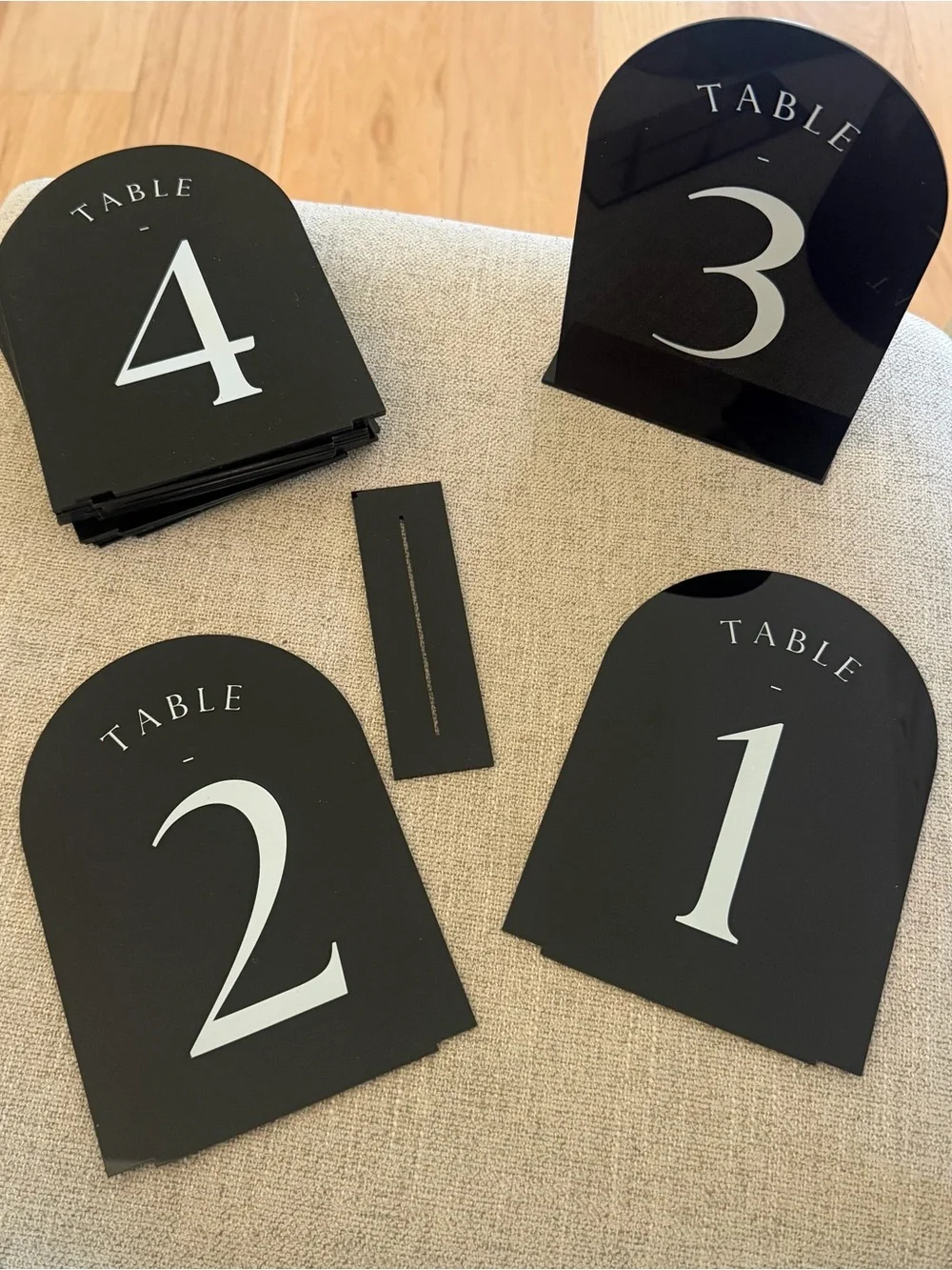 Black Table Number Set 1-40